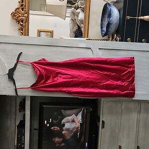 BNWT (in bag) Red Satin Cowl Neck Dress